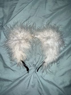 White fuzzy kitty stash ears
