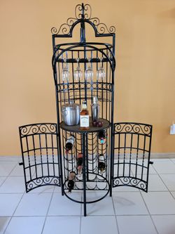 Metal Bar/Wine Rack
