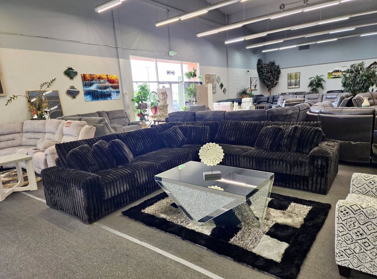 L Shape Sofa Sectional Deep Seats