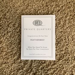 Private Quarters Full Size Featherbed