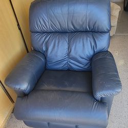 Blue recliner