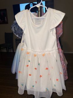 Cat & Jack Girls White Tulle Dress