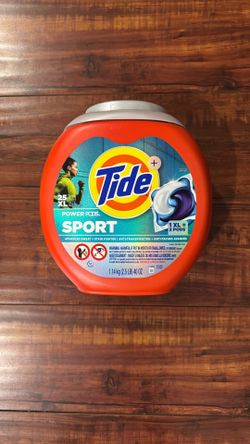 Tide + SPORTS POWER PODS (1XL = 2 Pods); Advanced Sweat + Stain Fighter 25 Count 