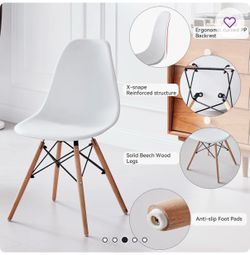 Modern White Dining table with walnut Legs