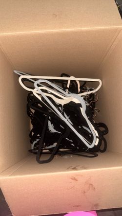 Boxes of hangers