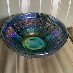 Carnival Glass Bowl Large Vintage Perfect Shape See Pictures