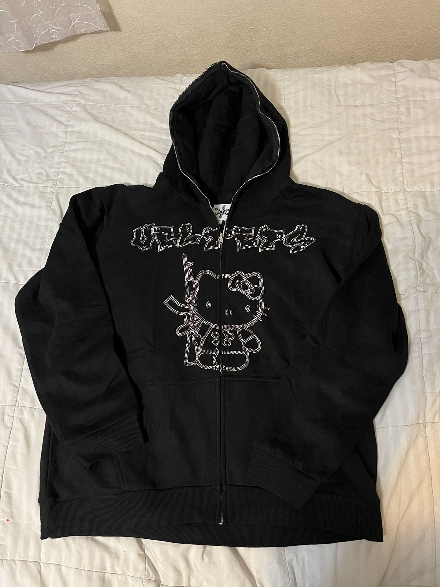 2XL Hello Kitty Rhinestone zip up 