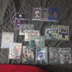 Football Inserts / Parallel Big Lot Of 17