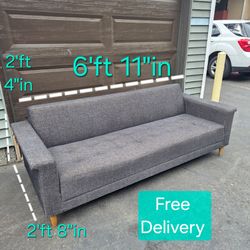 Free Delivery| Blue Gus Tuffed Mid Century Modern 3 Seat Sofa.