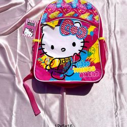 Girls pink Hello kitty backpack