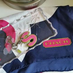 COACH LETTER "S" KEY CHAIN