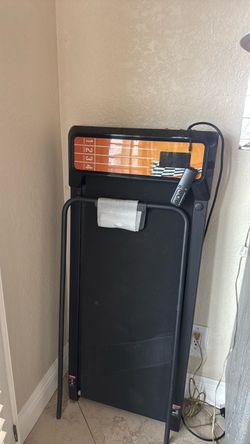 Folding Walking Pad Treadmill with Display Console + Remote