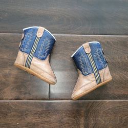 Baby Cowboy Boots Infant Size 2 Western Soft Old West Velcro Excellent Condition PRICE Is Firm Cash Only