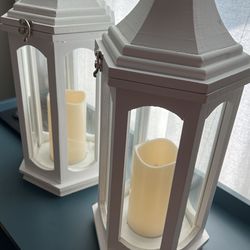 Modern Farmhouse Lantern Decor, LED Pillar Candle, Lanterns Decorative For Different Occasions 