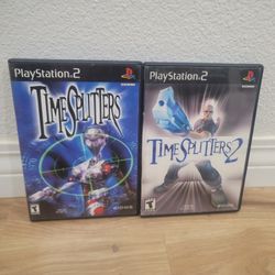 PS2 TIME SPLITTERS 1 AND 2 WITH CASES AND 1 MANUAL 