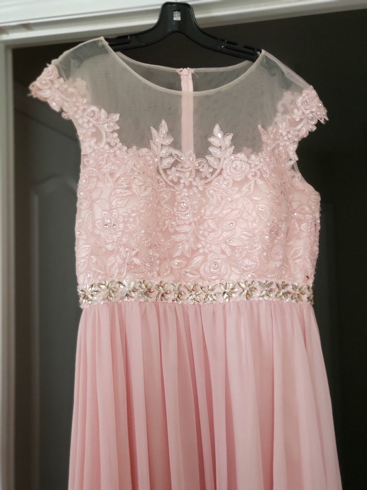 Pink 4XL Prom Dress