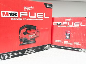 M18 Milwaukee FUEL Jigsaw + M18 FUEL Compact Router 