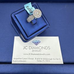 Ring Engagement White Gold / Real Diamonds 💎 Huge Ring 💍 