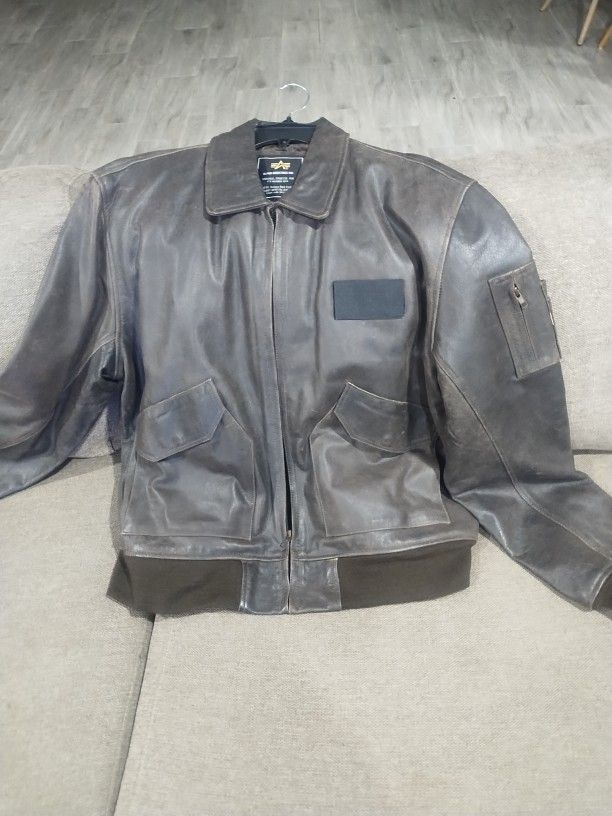 Alpha Industries Leather Jacket