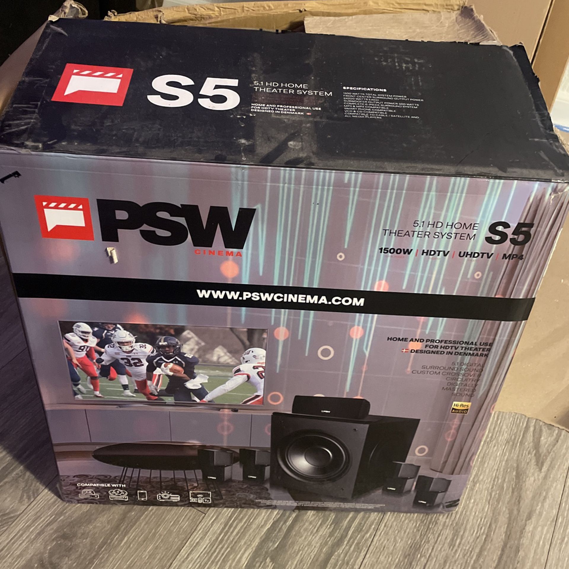 PSW CINEMA HOME THEATRE SYSTEM NEW IN BOX 