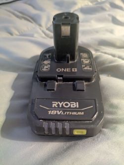 RYOBI 18V LITHIUM RECGARABLE BATTERY