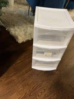 An almost new storage with 3 draws