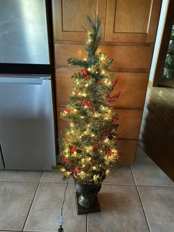 Pre-lit Springdale 4’ Potted Christmas Tree