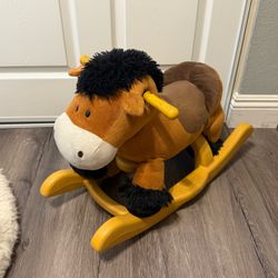 Kids Rocking Horse Plush Toy Toddlers