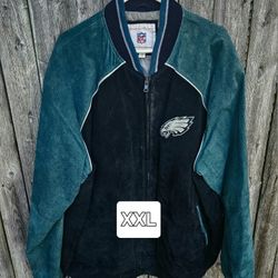 PHILADELPHIA EAGLES 100% XXL LEATHER JACKET