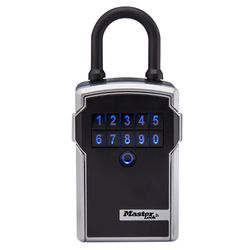 Portable Bluetooth® Lock Box for Keys, Metal, 3-1/4 in - 7- 13/64 in x 9
