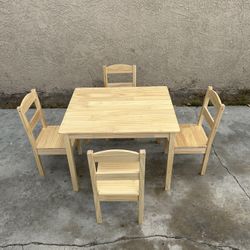 Kids Table & 4 Chairs Set, Toddler Table & Chairs, Kids Activity Table For Classroom, Playroom