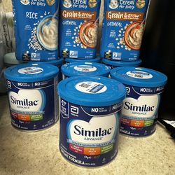 Similac Advance And Gerber Oatmeal And Rice