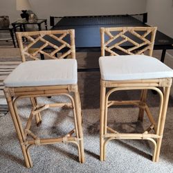3 Bamboo Breakfast/Bar Chairs