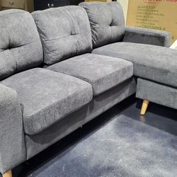 Grey Sofa Chaise Set New