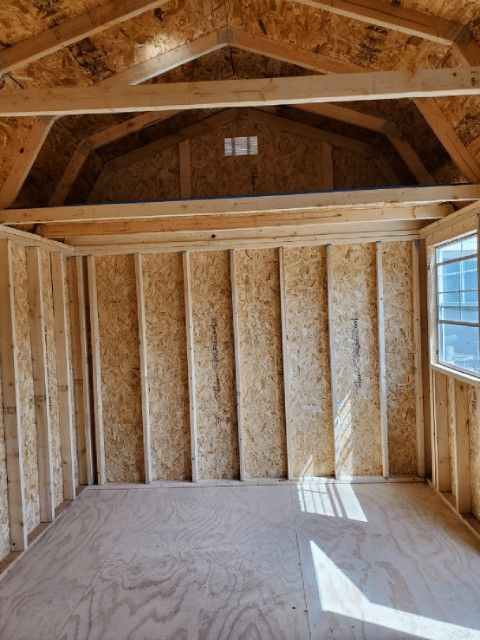 Hickory Utility Barn Shed -Double Loft Barn Shed