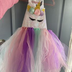 Unicorn Dresses  Sizes 7-8 And 4-5