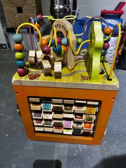 Zany Zoo Wooden Activity Cube Toy