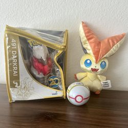 Darkrai and Victini Pokemon 20th Anniversary Plush