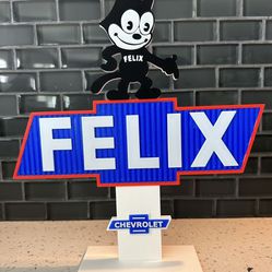 Felix The Cat 3D Plastic Sign 9x8 Inches. 
