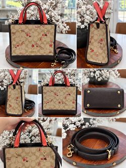 Coach Signature Canvas Mini Tote Bag