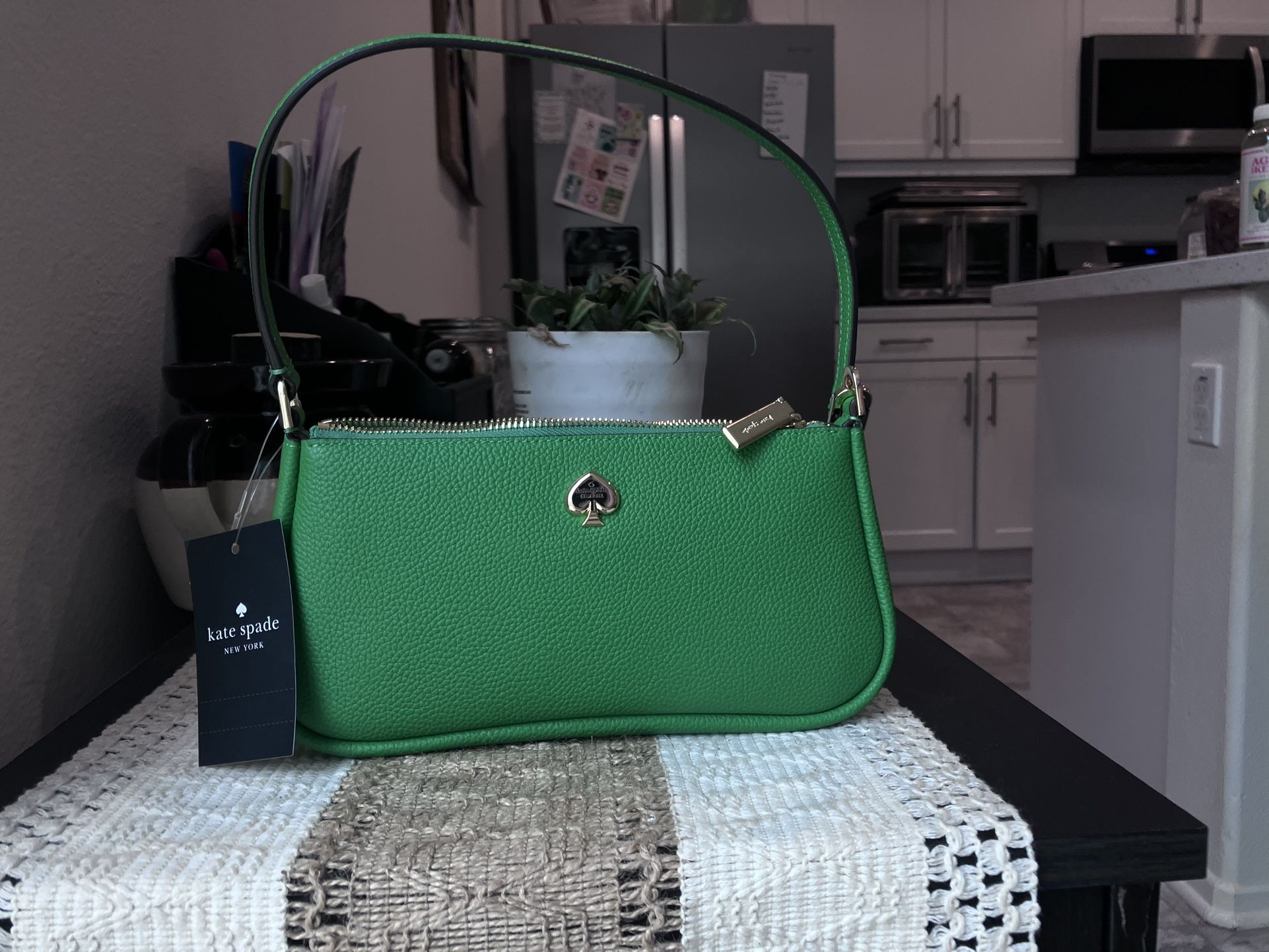 Kate Spade Kayla Convertible Wristlet Pebble Green New With Tags