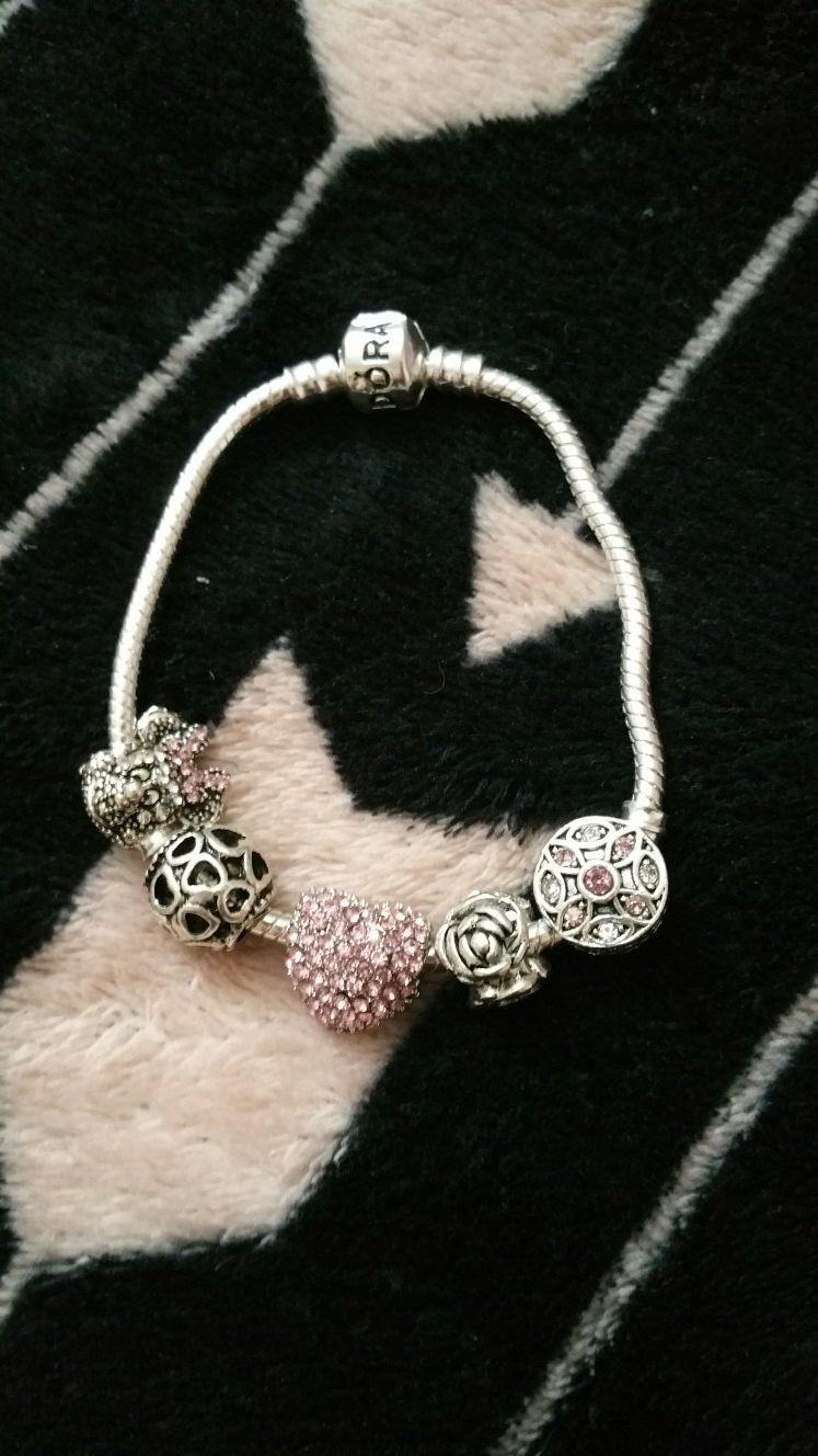 Bracelet with silver charms