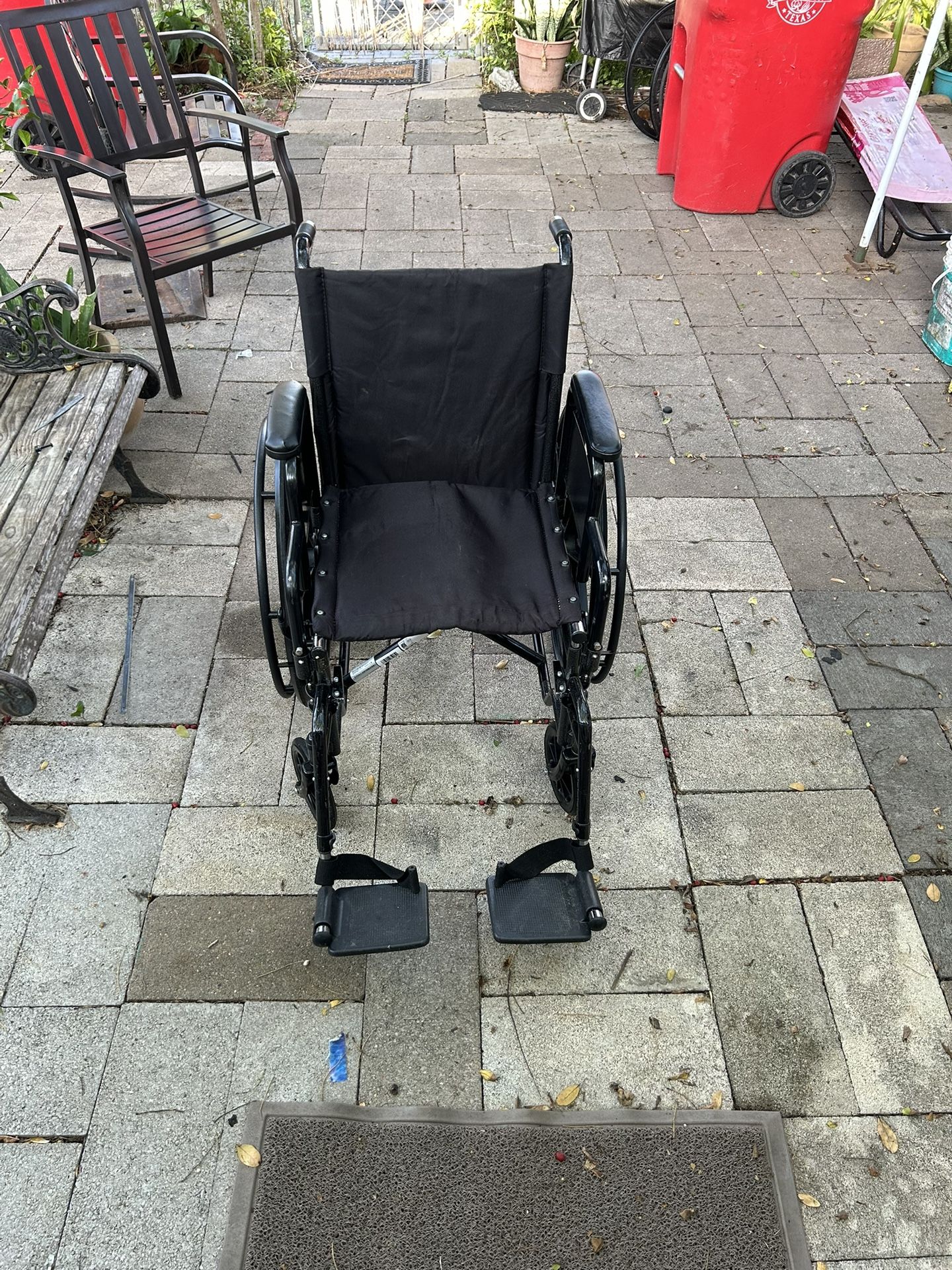 Wheelchair With Footrest In Working Order