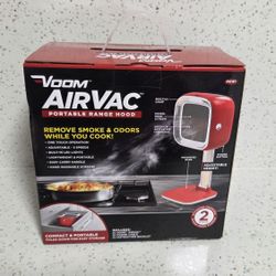 Firm On Price. Voom AirVac Portable Range Hood,  3 Speed Kitchen Exhaust Fan, Low Noise, LED Lights