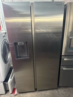 Samsung bespoke side by side stainless steel refrigerator