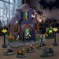 Disney Pre-Lit Animated Halloween Village, 9 pc. Mickey & Friends