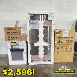 Brand New Home Appliance Bundle: Refrigerator, Electric Stove, Dishwasher & Microwave 