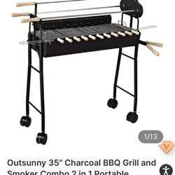 NIB Out sunny Portable Grill And Rotisserie 
