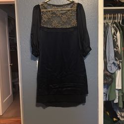 Navy Nylon Cocktail Dress