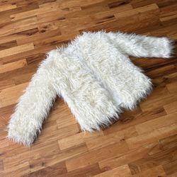 Girls white Fur Coat